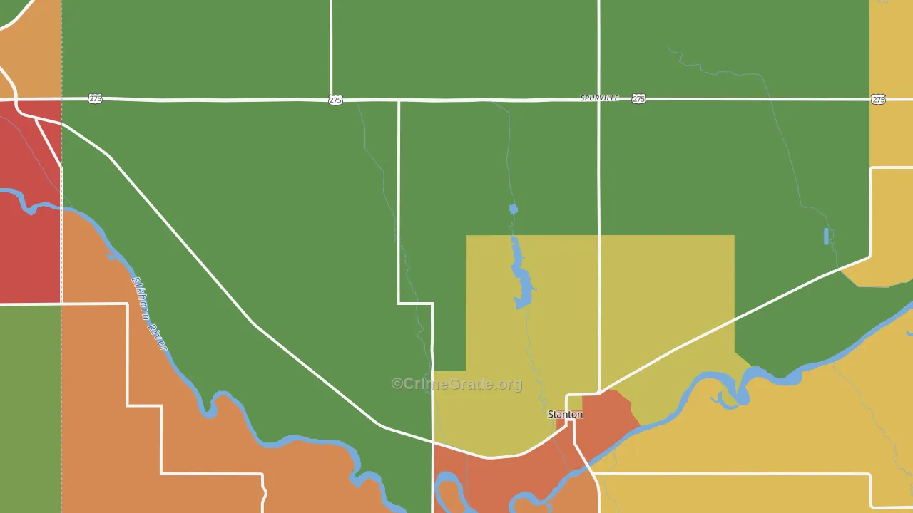 Stanton County, NE Map of Drug-Related Crime Rates