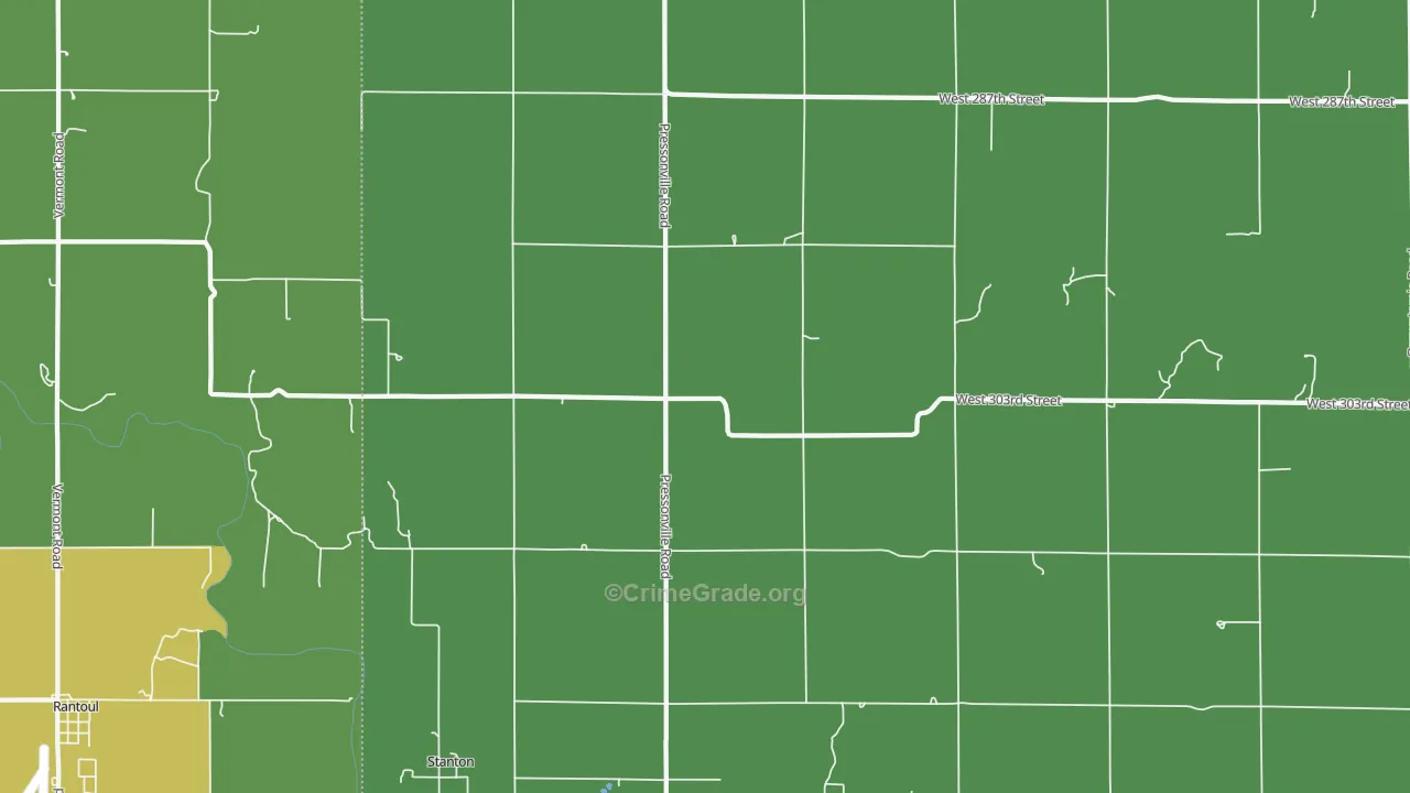 Stanton, KS Map of Drug-Related Crime Rates