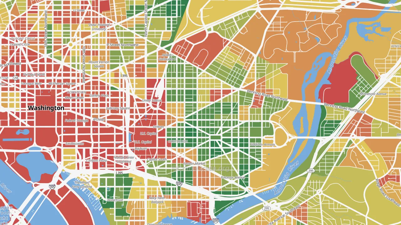 Stanton Park, Washington, DC Map of Drug-Related Crime Rates