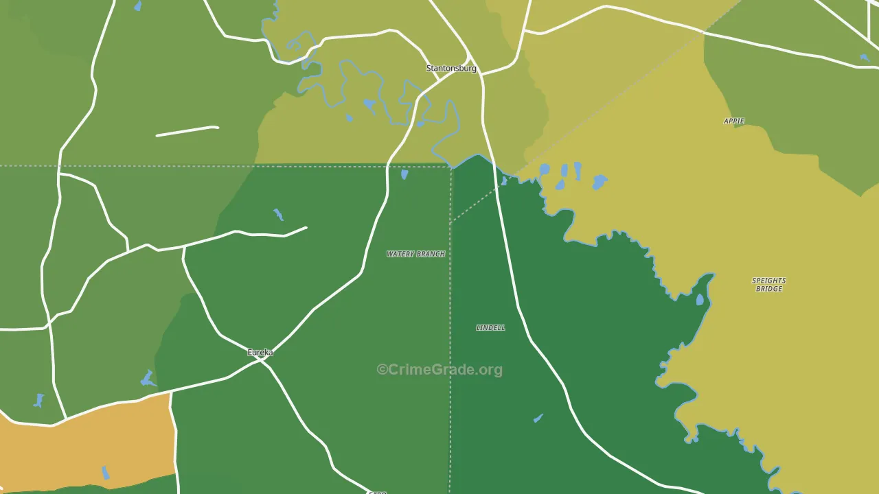 Stantonsburg, NC Map of Drug-Related Crime Rates