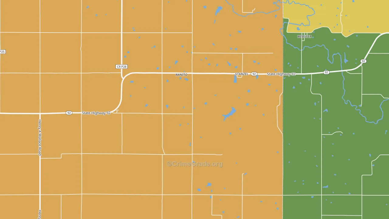 Stanzel, IA Map of Drug-Related Crime Rates