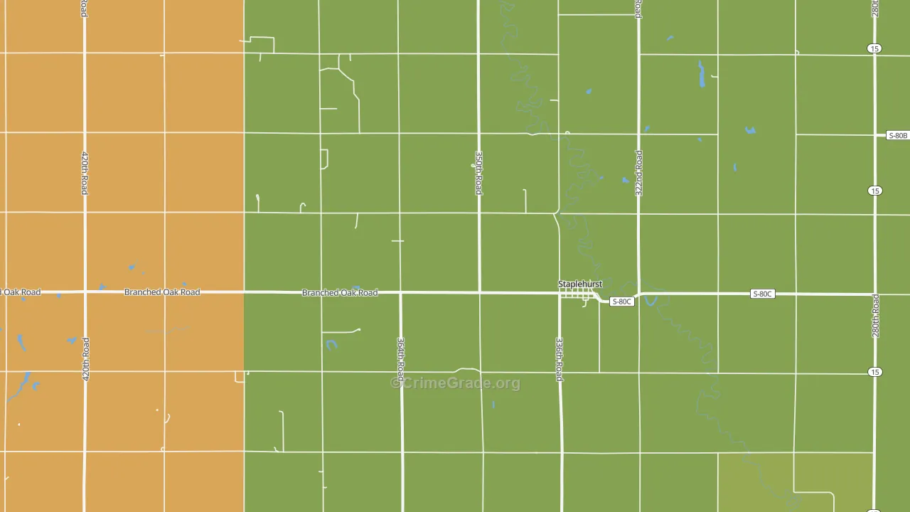 Staplehurst, NE Map of Drug-Related Crime Rates