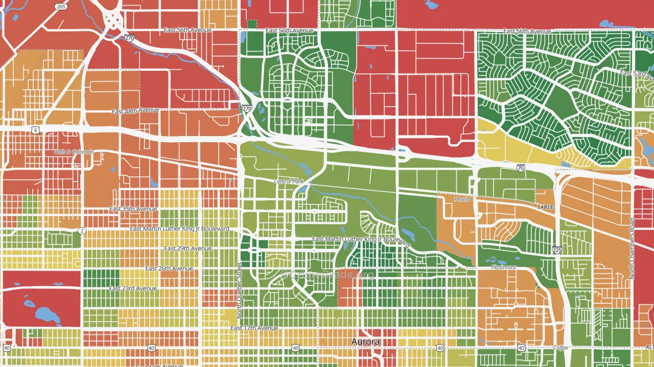 Stapleton, Denver, CO Map of Drug-Related Crime Rates