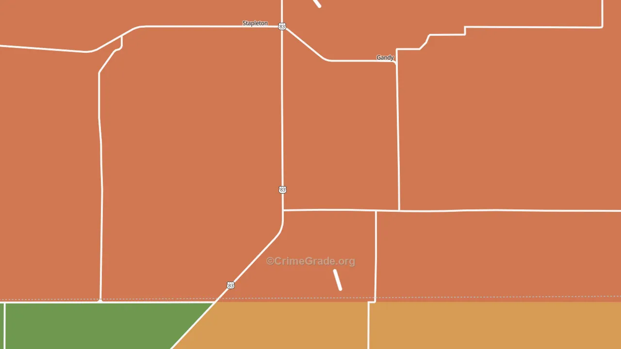 Stapleton, NE Map of Drug-Related Crime Rates