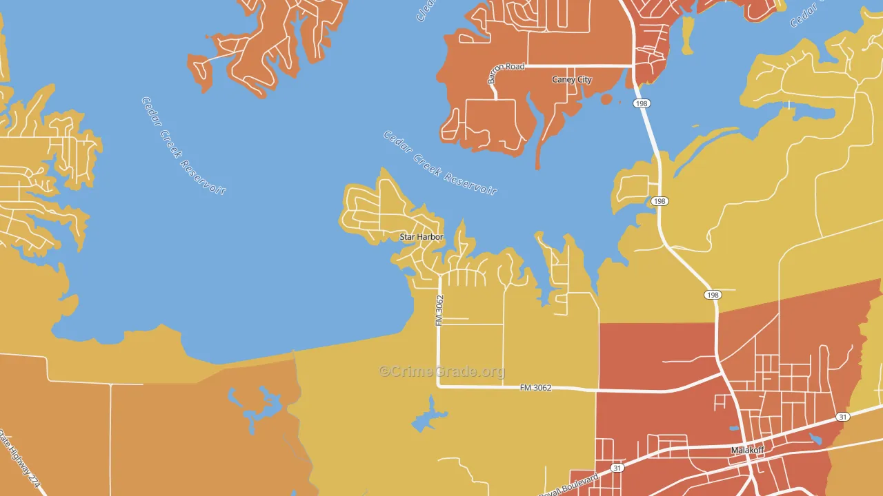 Star Harbor, TX Map of Drug-Related Crime Rates