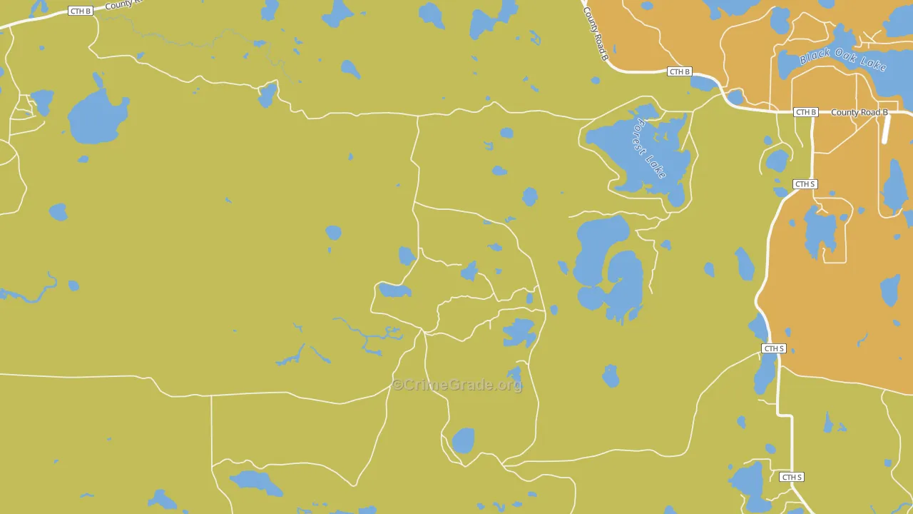 Star Lake, WI Map of Drug-Related Crime Rates