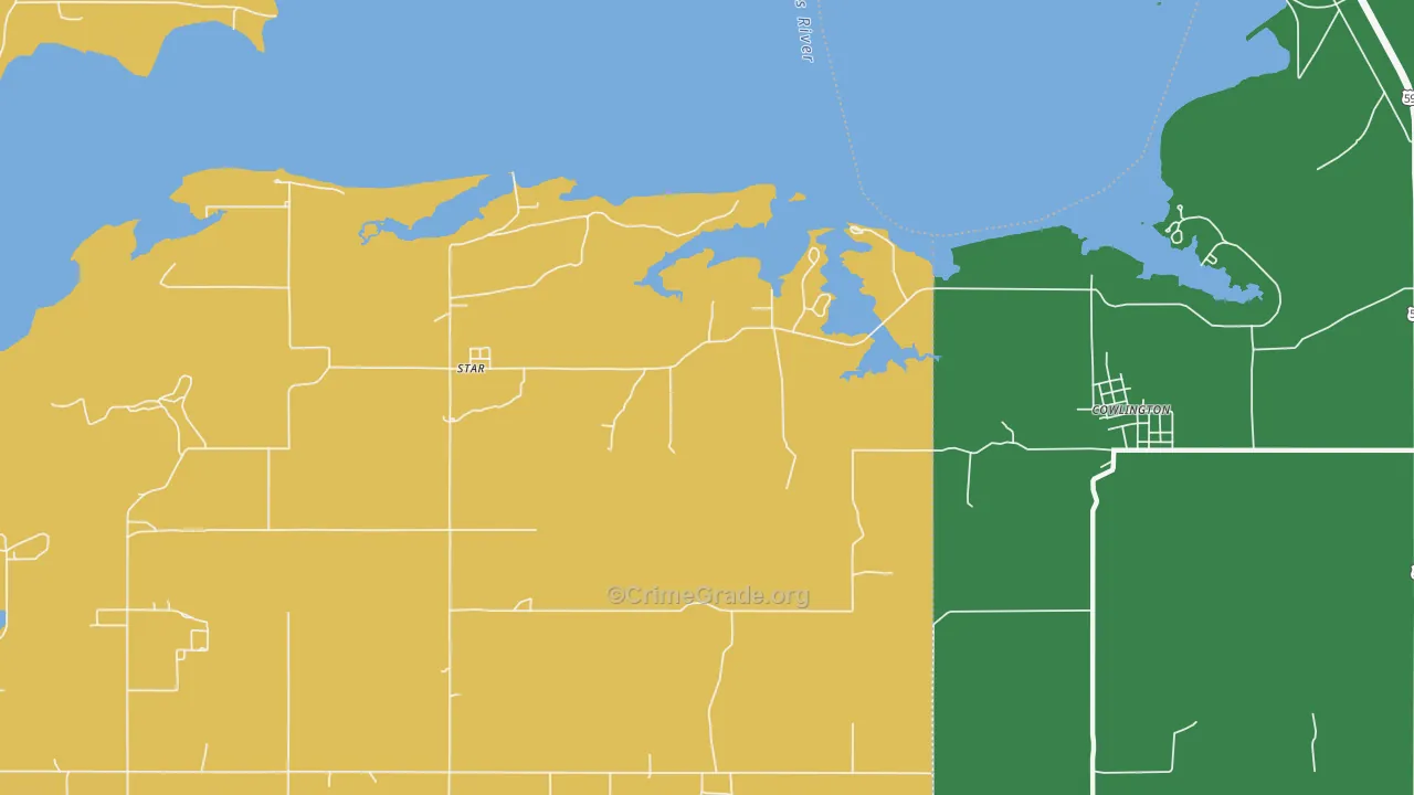Star, OK Map of Drug-Related Crime Rates