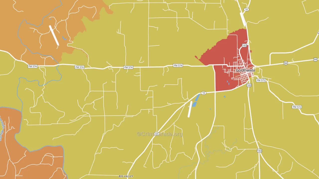 Star, TX Map of Drug-Related Crime Rates