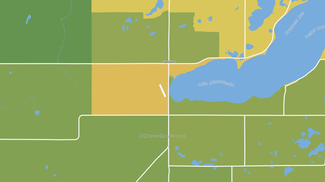 Starbuck, MN Map of Drug-Related Crime Rates
