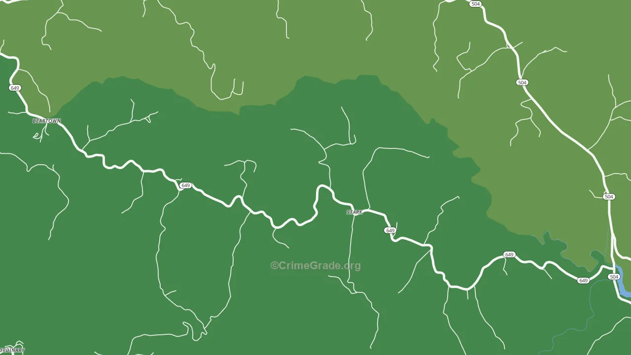 Stark, KY Map of Drug-Related Crime Rates