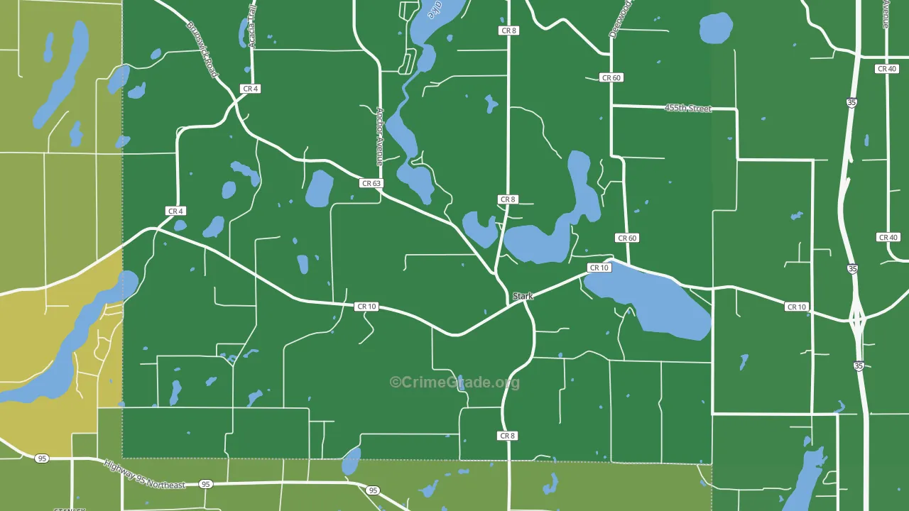 Stark, MN Map of Drug-Related Crime Rates
