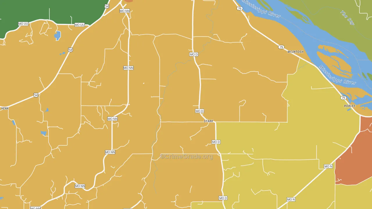 Stark, MO Map of Drug-Related Crime Rates