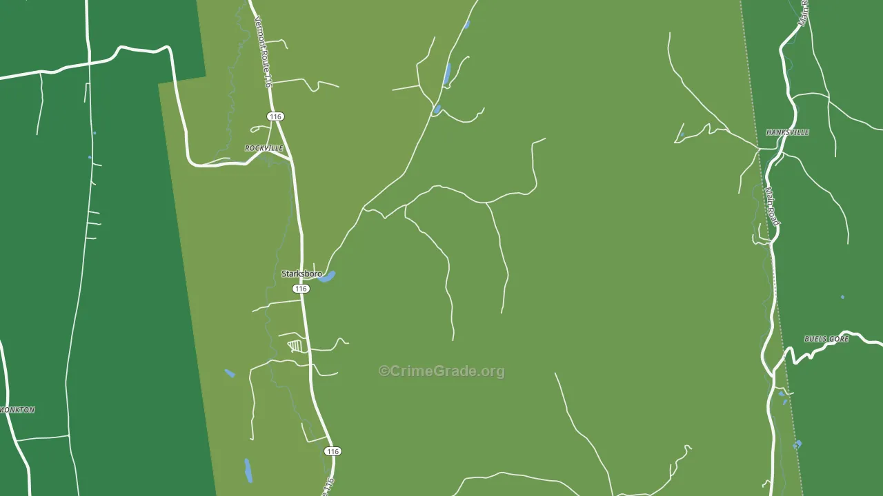 Starksboro, VT Map of Drug-Related Crime Rates