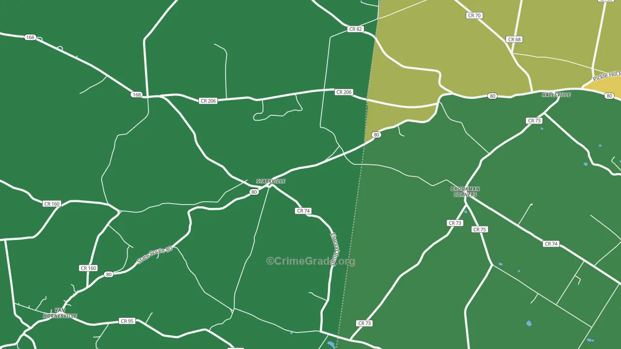 Starkville, NY Map of Drug-Related Crime Rates