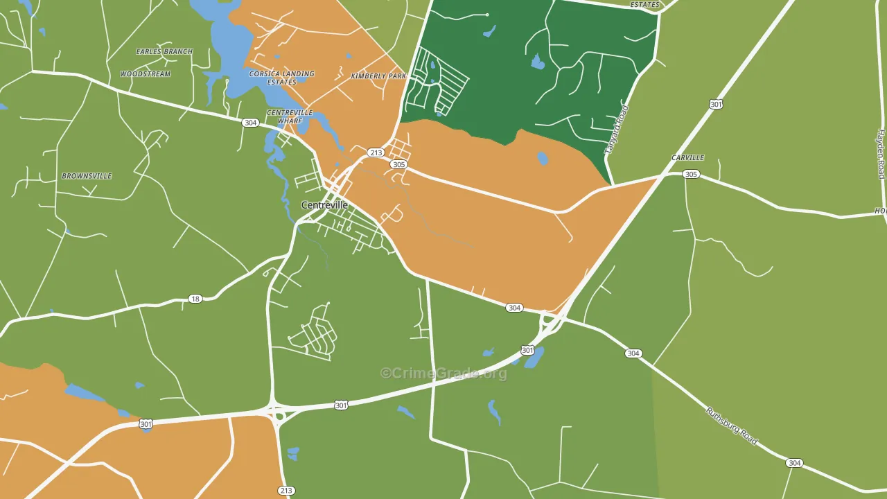 Starr, MD Map of Drug-Related Crime Rates