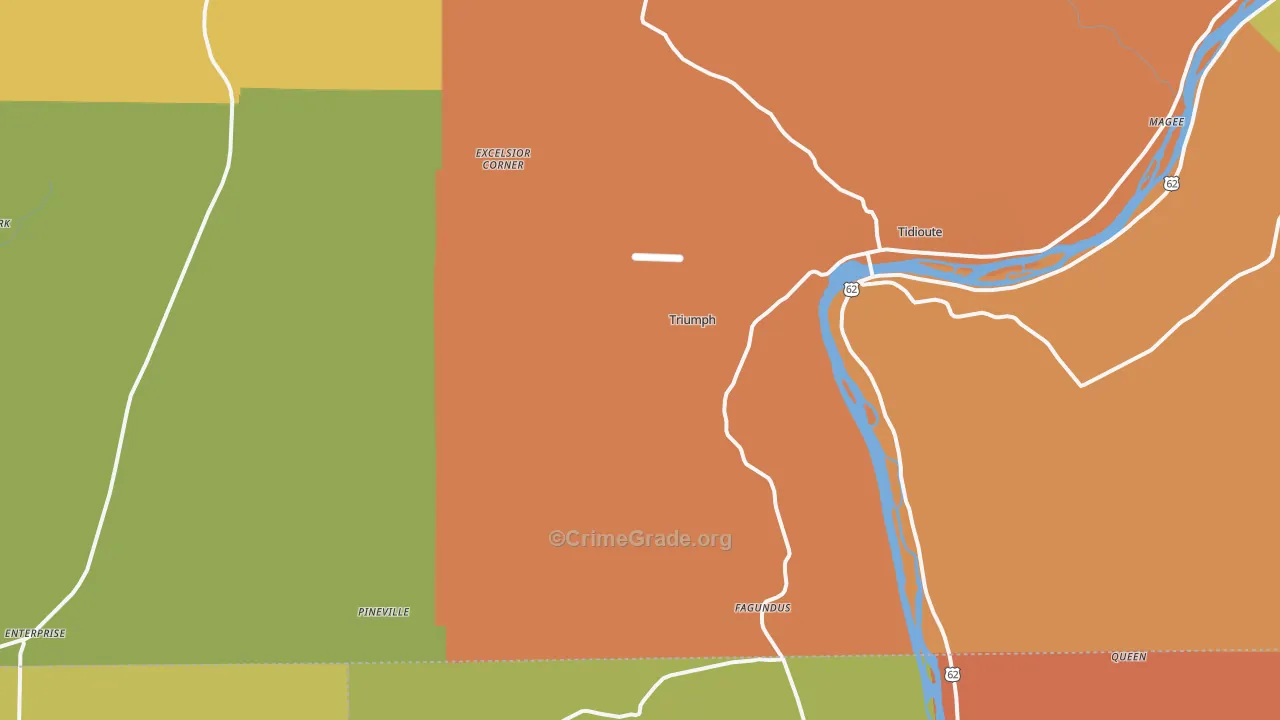 Starr, PA Map of Drug-Related Crime Rates