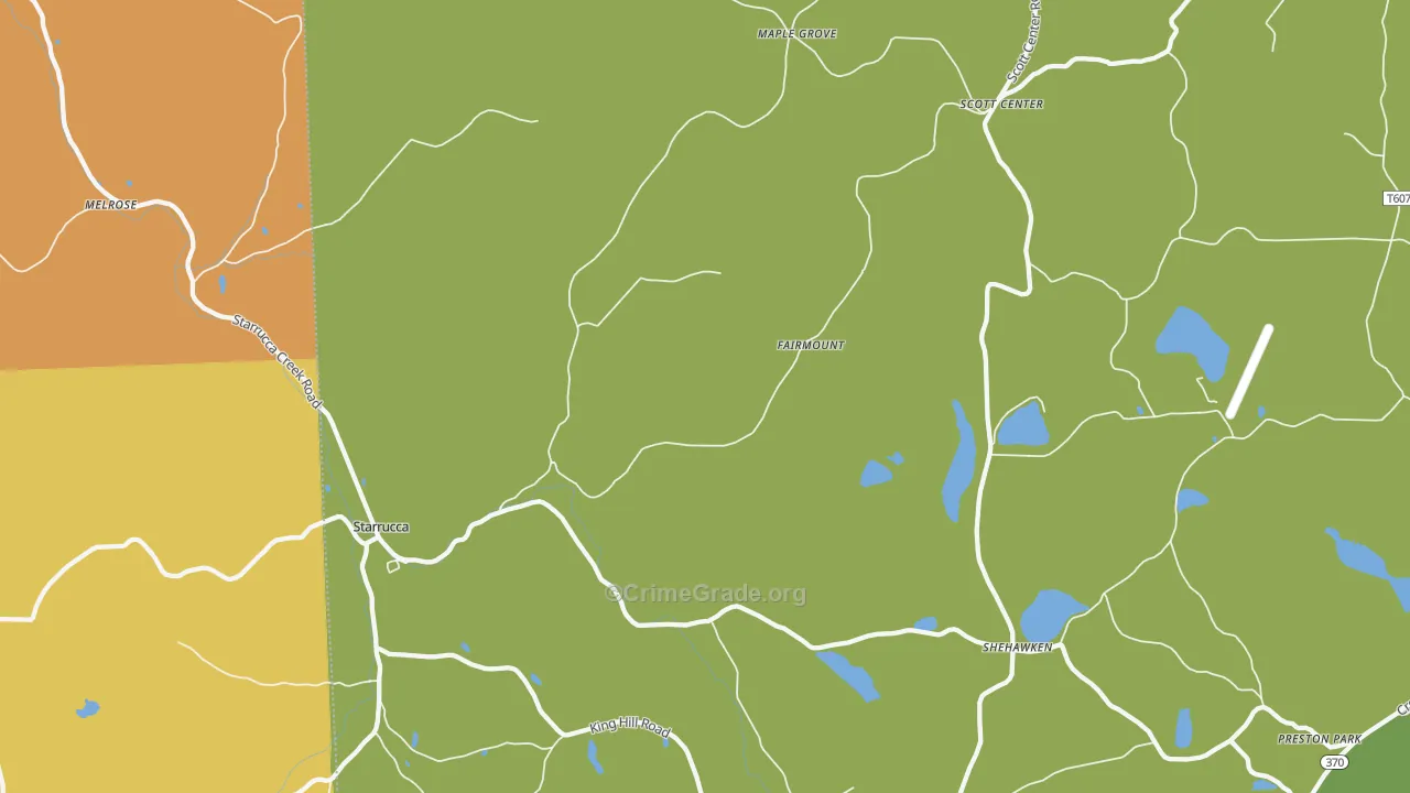 Starrucca, PA Map of Drug-Related Crime Rates