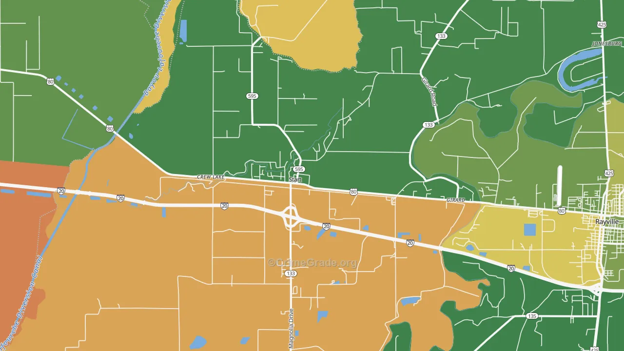 Start, LA Map of Drug-Related Crime Rates