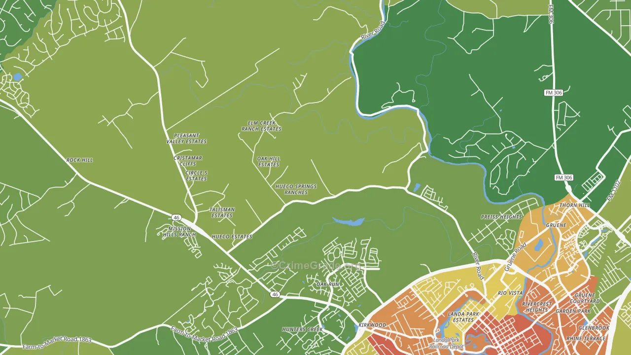Startzville, TX Map of Drug-Related Crime Rates