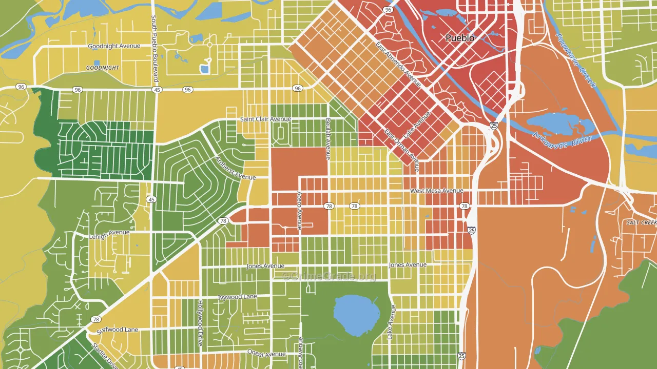State Fair, Pueblo, CO Map of Drug-Related Crime Rates
