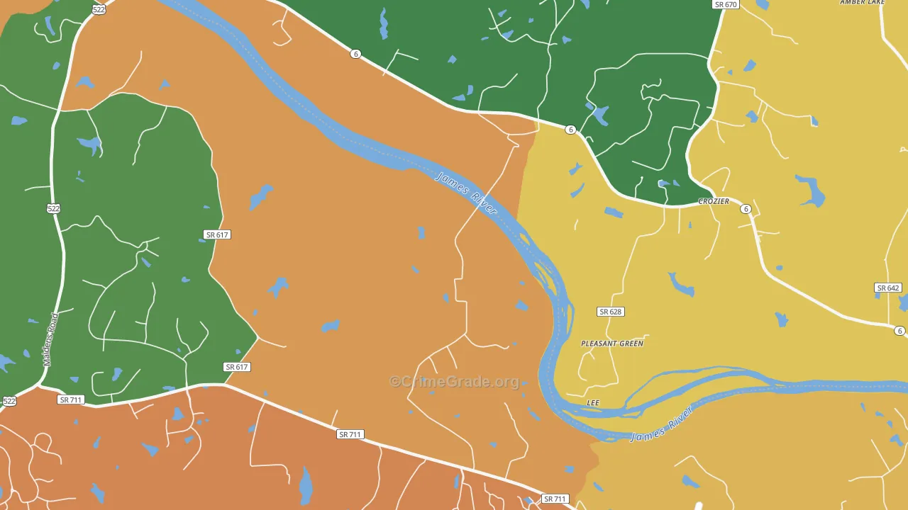 State Farm, VA Map of Drug-Related Crime Rates