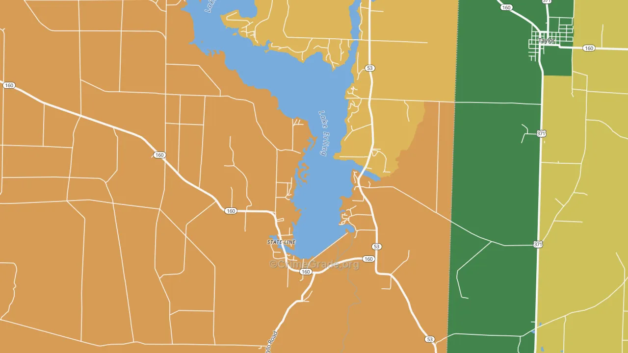 State Line, AR Map of Drug-Related Crime Rates