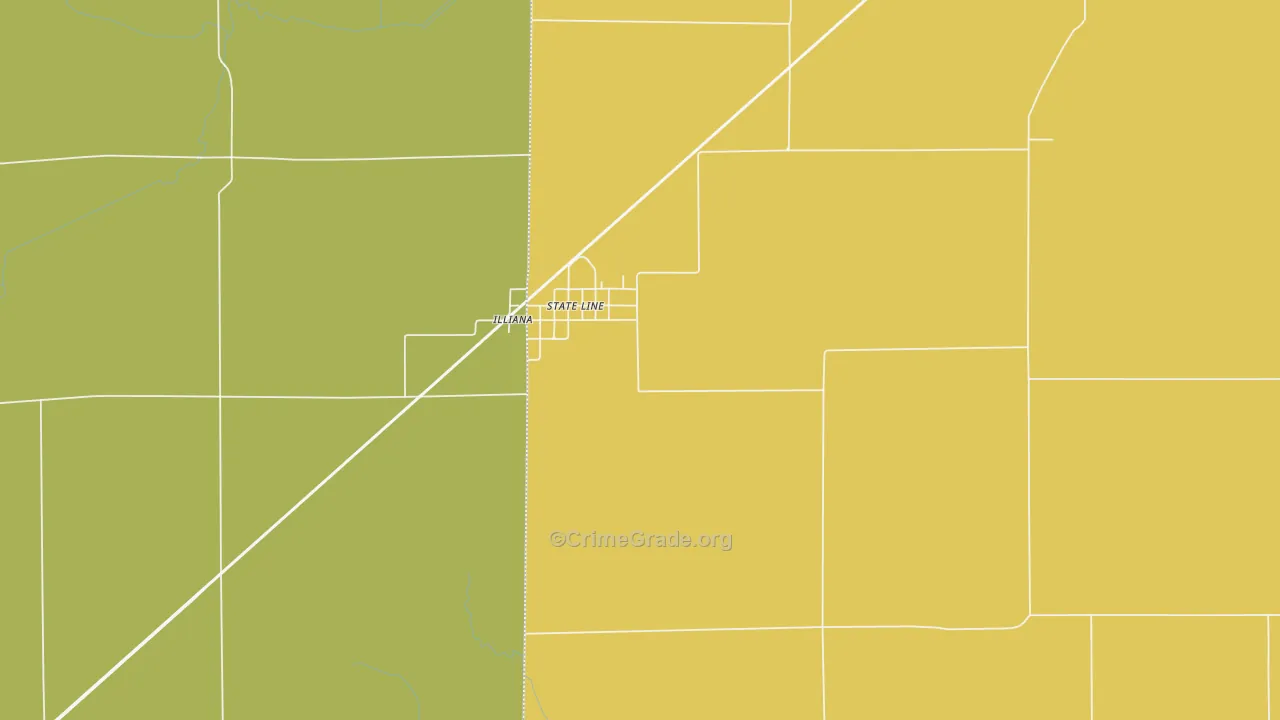 State Line City, IN Map of Drug-Related Crime Rates