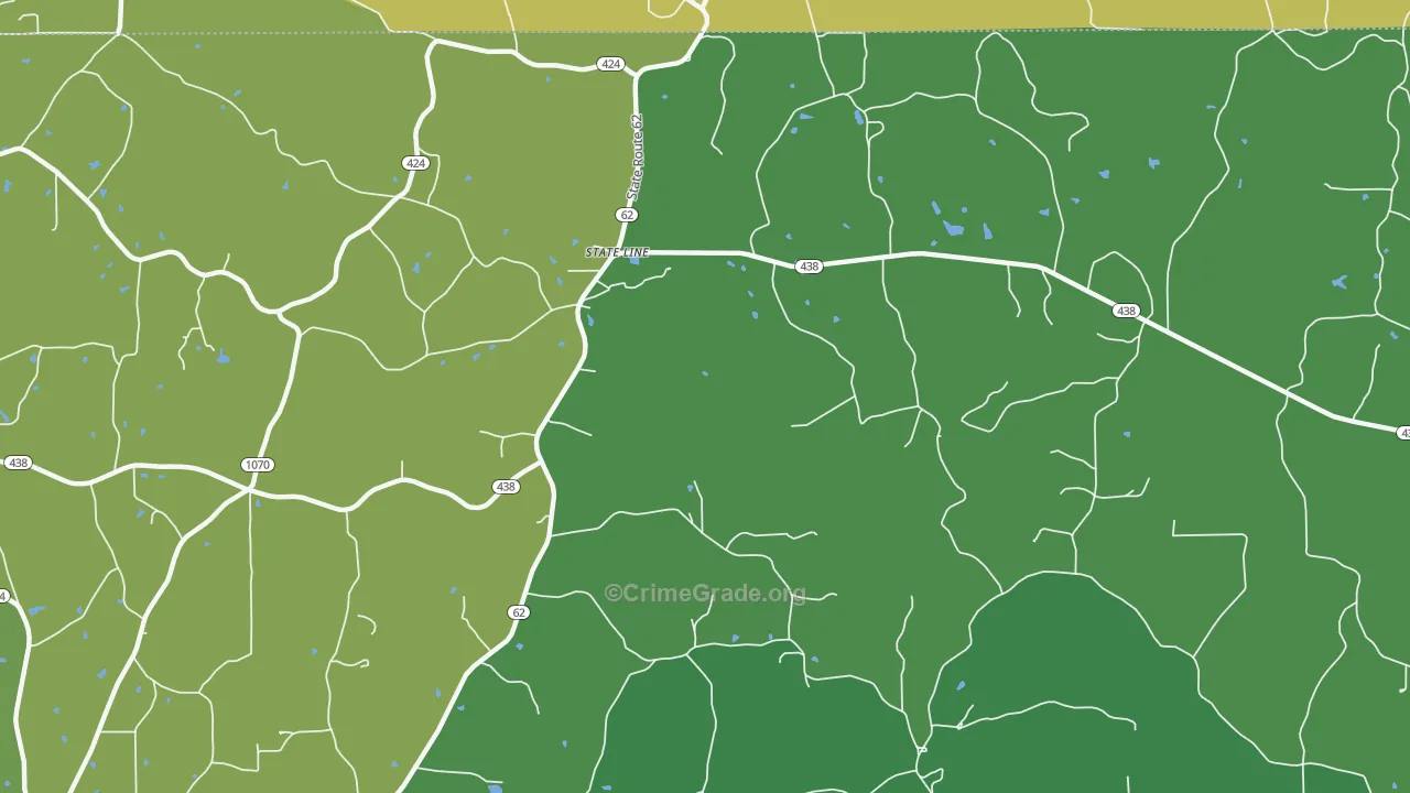 State Line, LA Map of Drug-Related Crime Rates