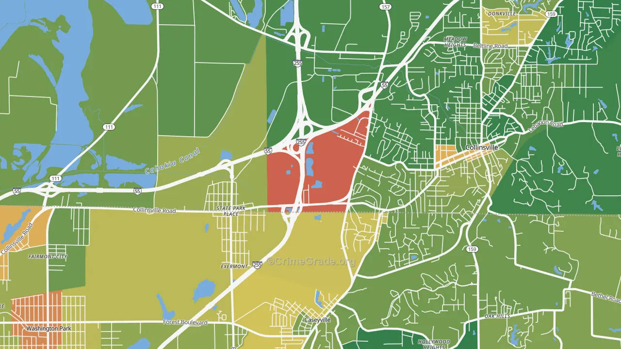 State Park Place, IL Map of Drug-Related Crime Rates