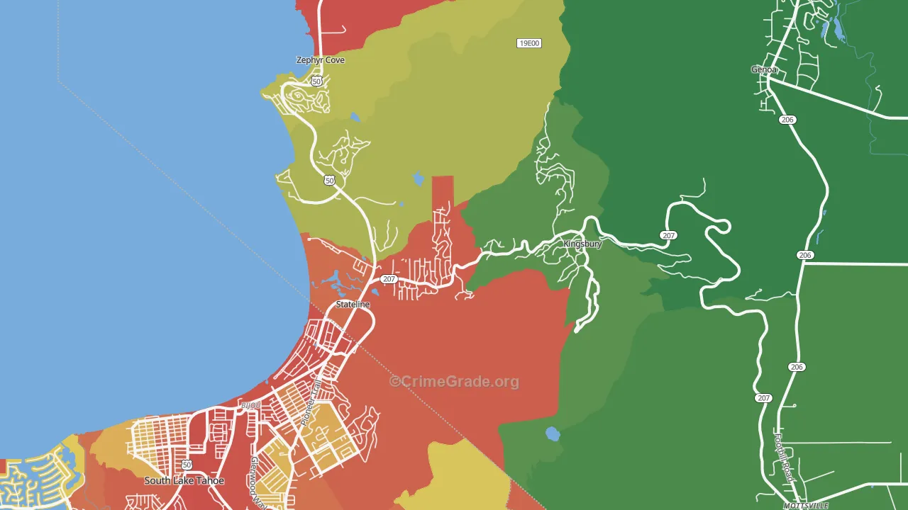 Stateline, NV Map of Drug-Related Crime Rates