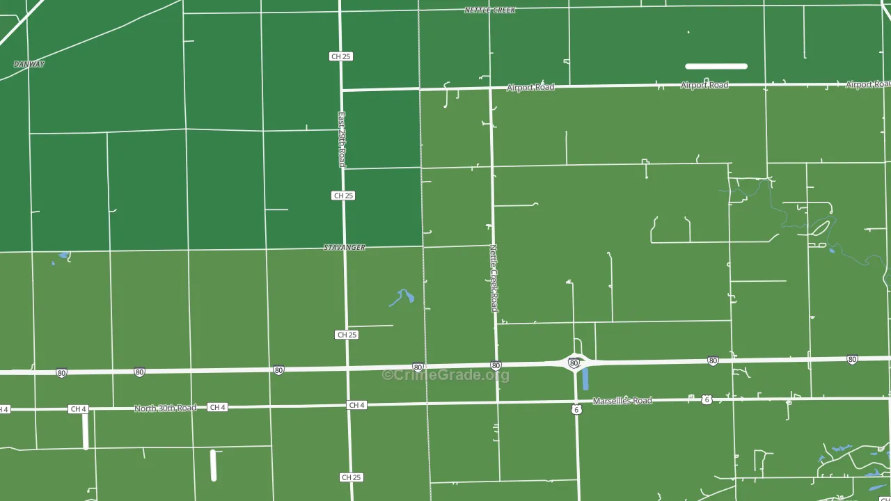 Stavanger, IL Map of Drug-Related Crime Rates
