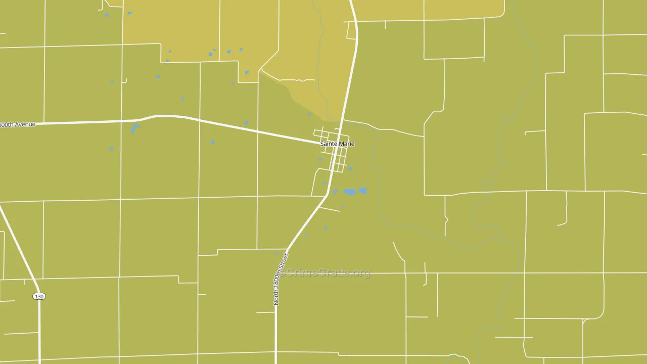 Ste. Marie, IL Map of Drug-Related Crime Rates