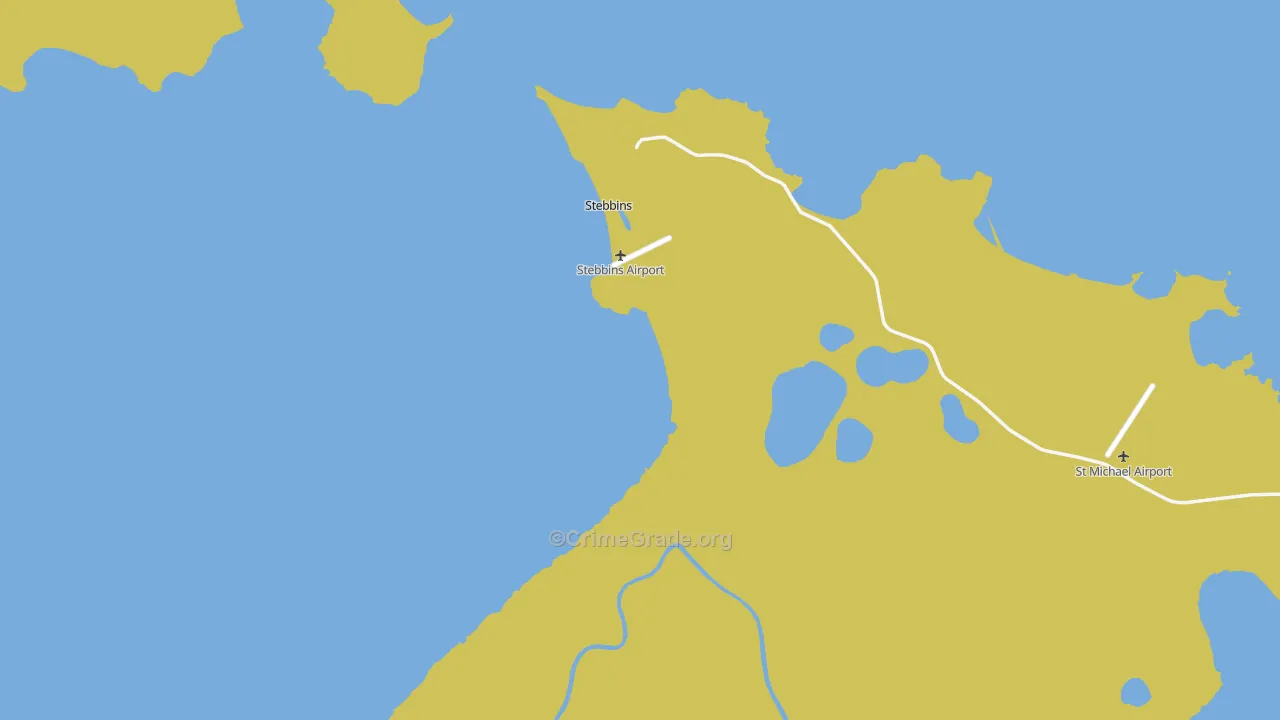 Stebbins, AK Map of Drug-Related Crime Rates