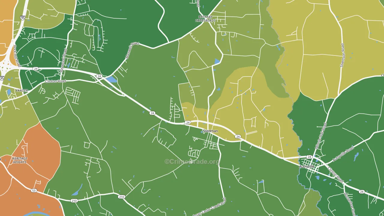 Stedman, NC Map of Drug-Related Crime Rates