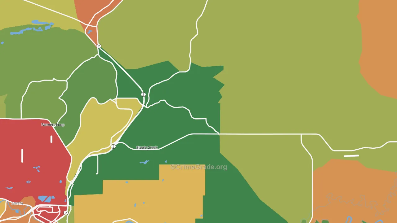 Steele Creek, AK Map of Drug-Related Crime Rates