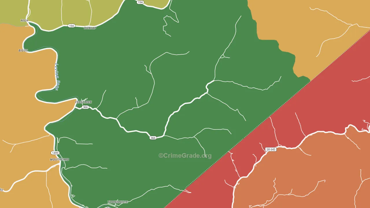 Steele, KY Map of Drug-Related Crime Rates