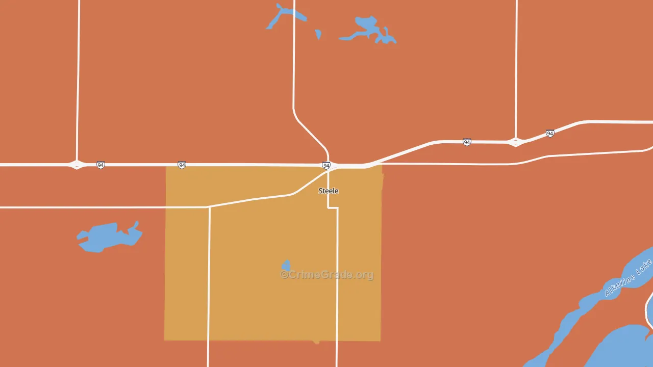 Steele, ND Map of Drug-Related Crime Rates