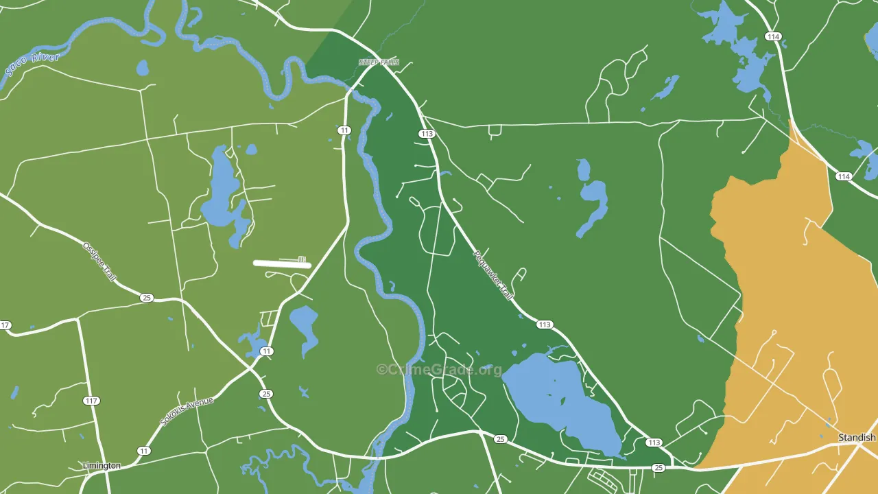 Steep Falls, ME Map of Drug-Related Crime Rates