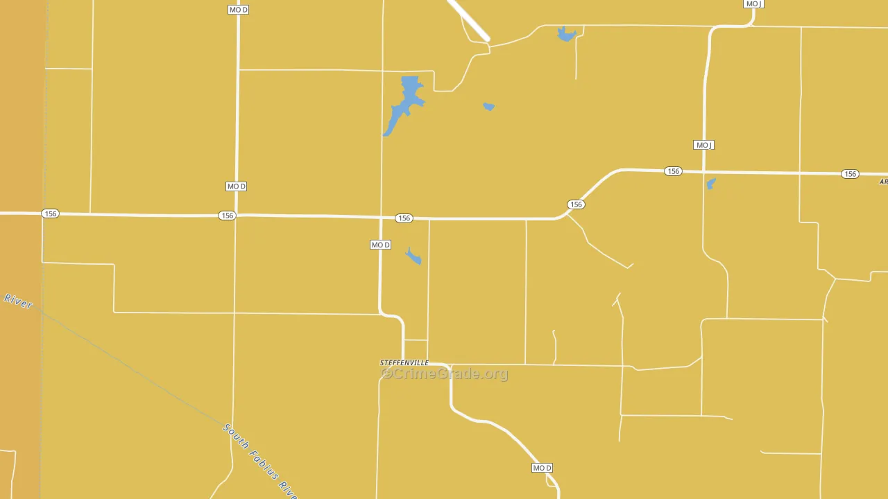 Steffenville, MO Map of Drug-Related Crime Rates