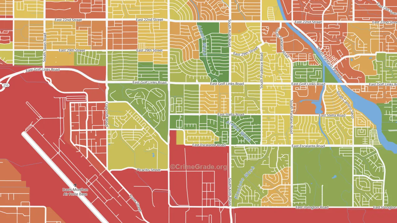 Stella Mann, Tucson, AZ Map of Drug-Related Crime Rates