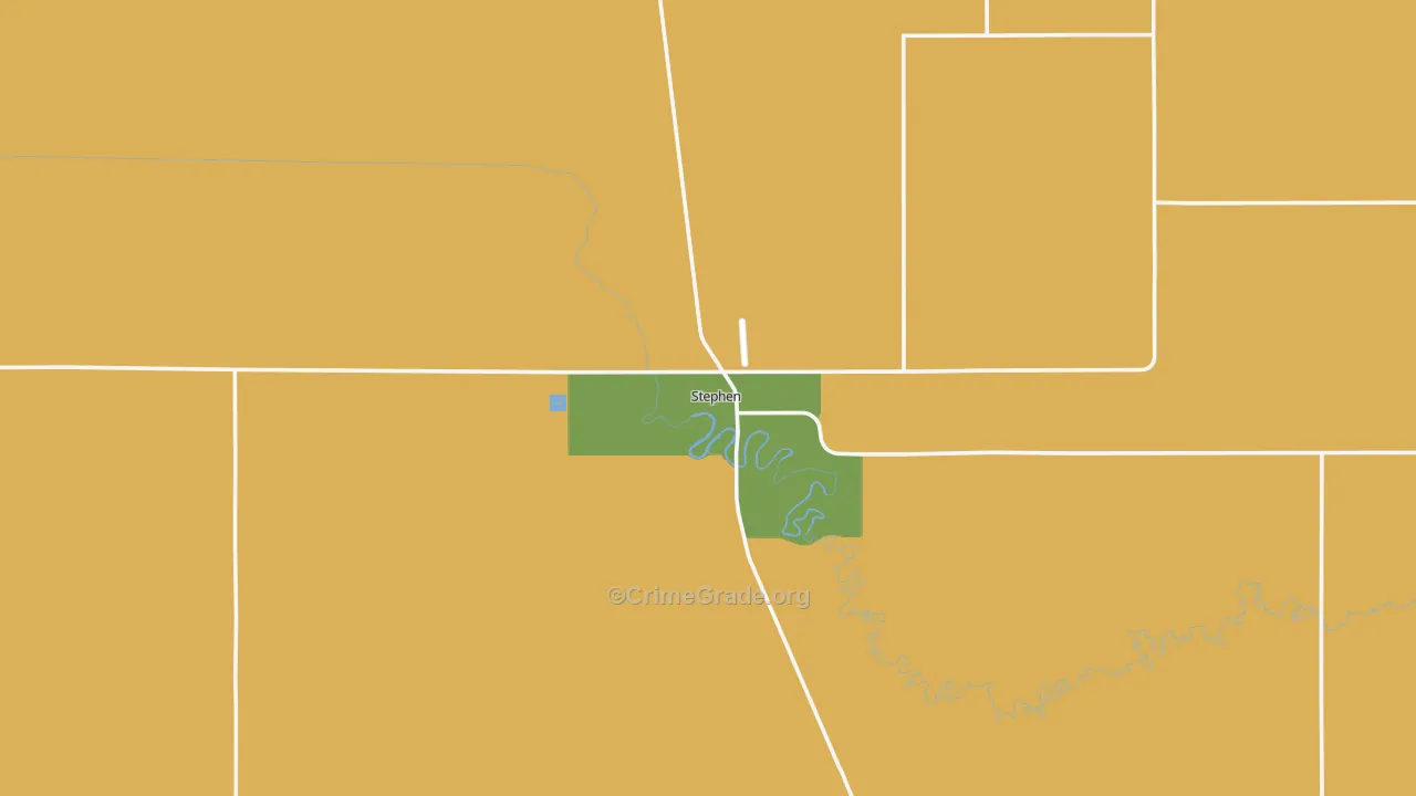 Stephen, MN Map of Drug-Related Crime Rates
