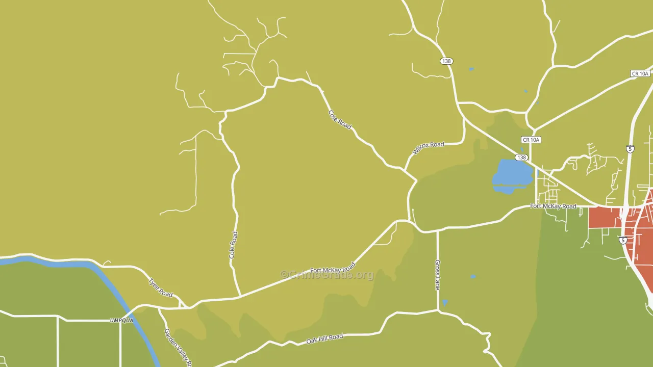Stephens, OR Map of Drug-Related Crime Rates