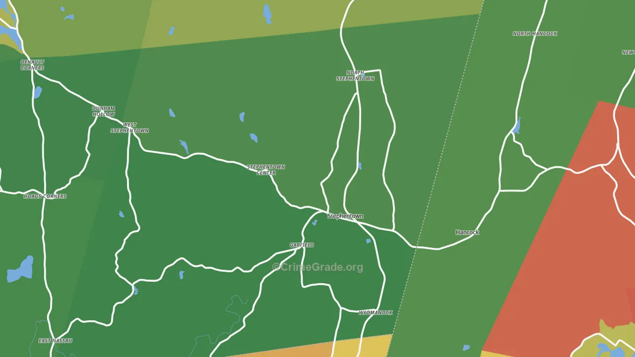 Stephentown, NY Map of Drug-Related Crime Rates