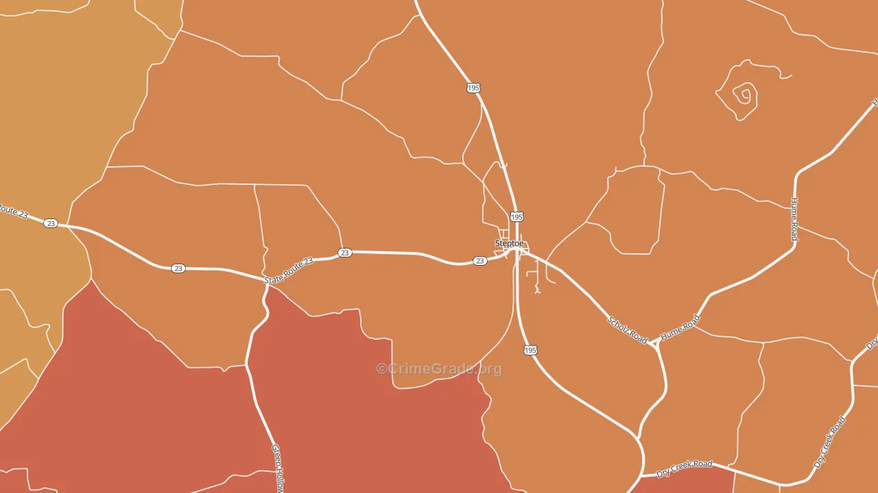 Steptoe, WA Map of Drug-Related Crime Rates