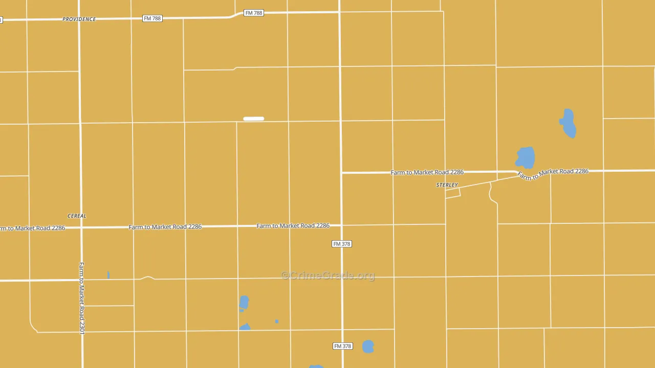 Sterley, TX Map of Drug-Related Crime Rates