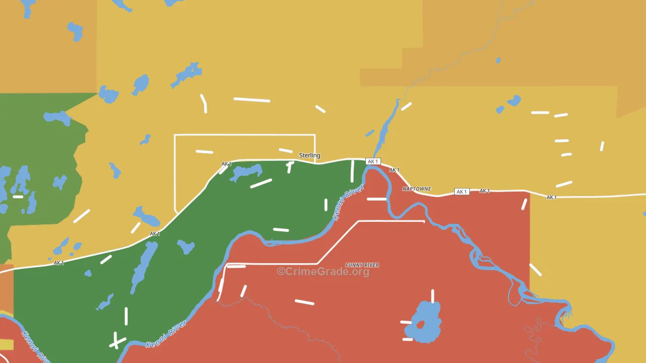 Sterling, AK Map of Drug-Related Crime Rates
