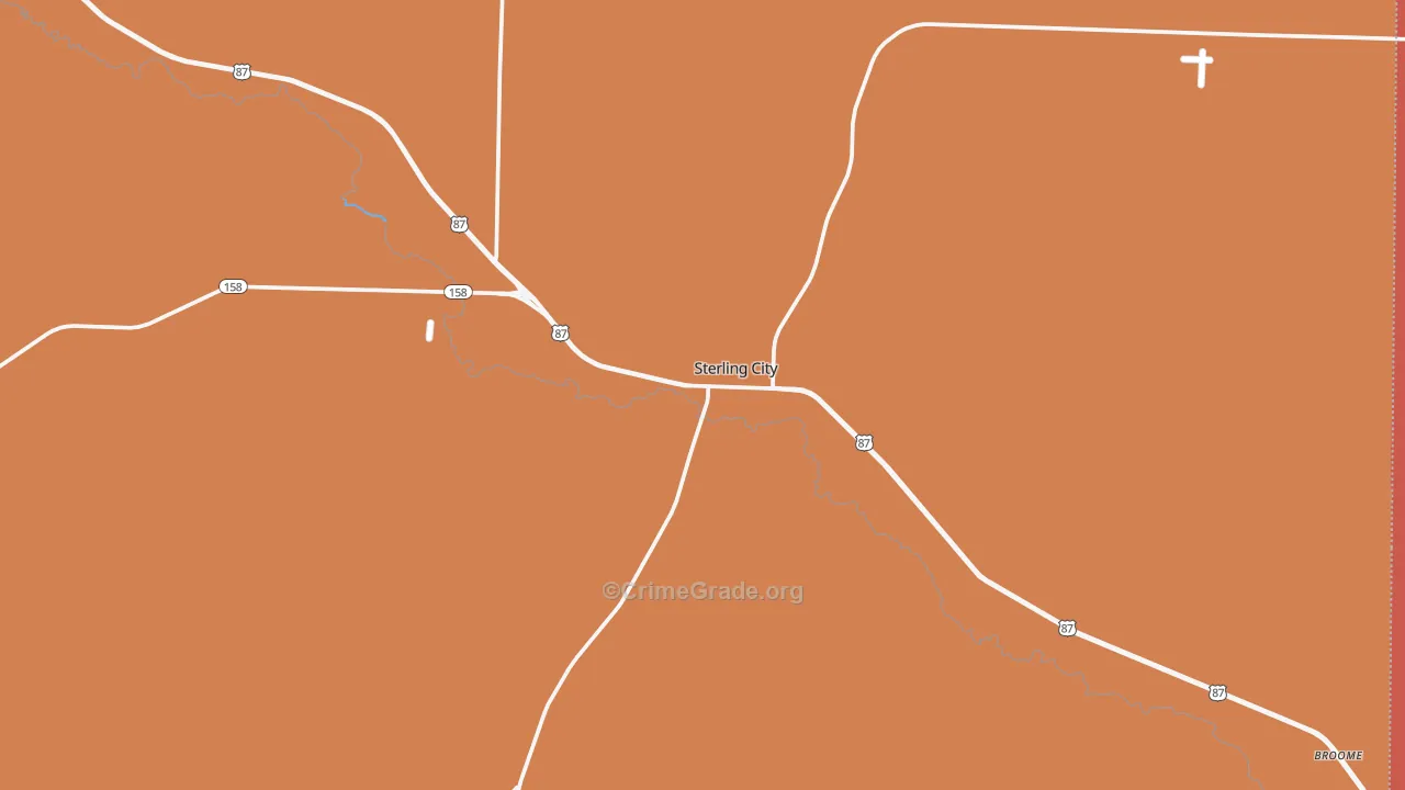 Sterling County, TX Map of Drug-Related Crime Rates