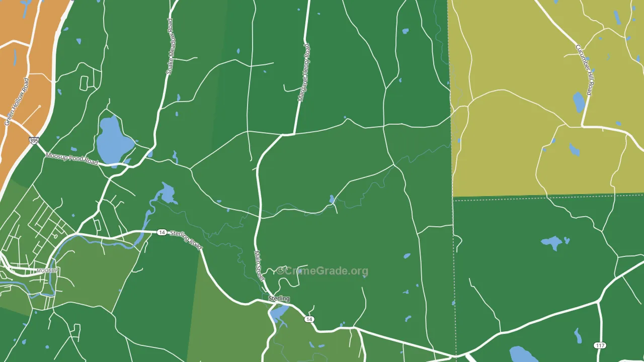 Sterling, CT Map of Drug-Related Crime Rates