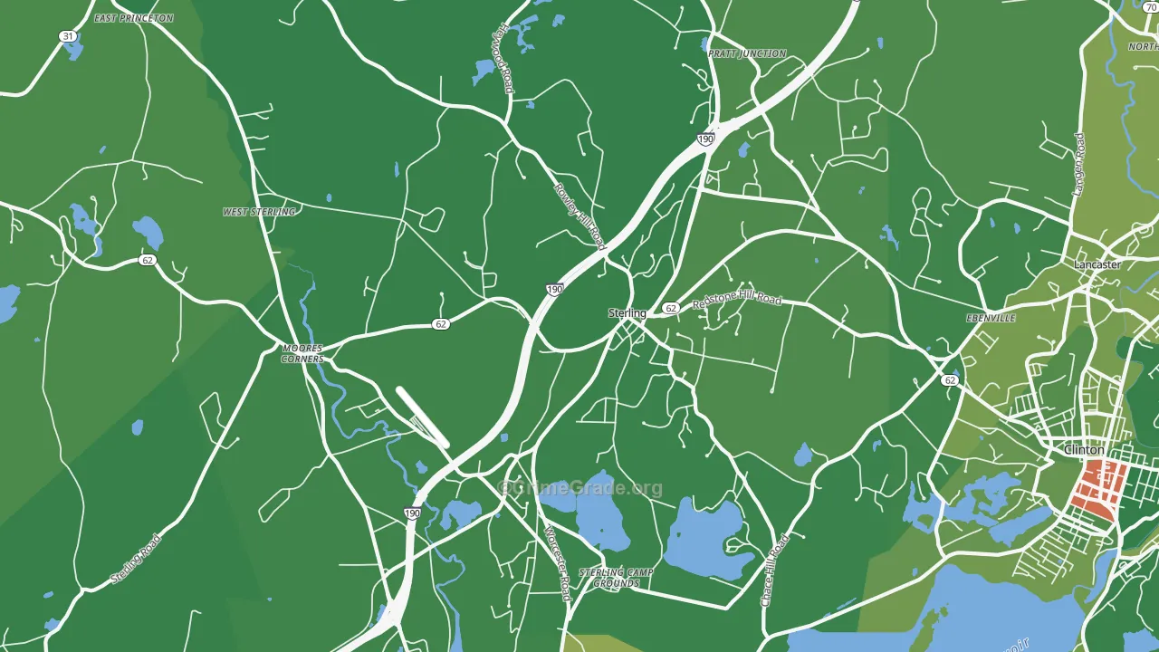 Sterling, MA Map of Drug-Related Crime Rates