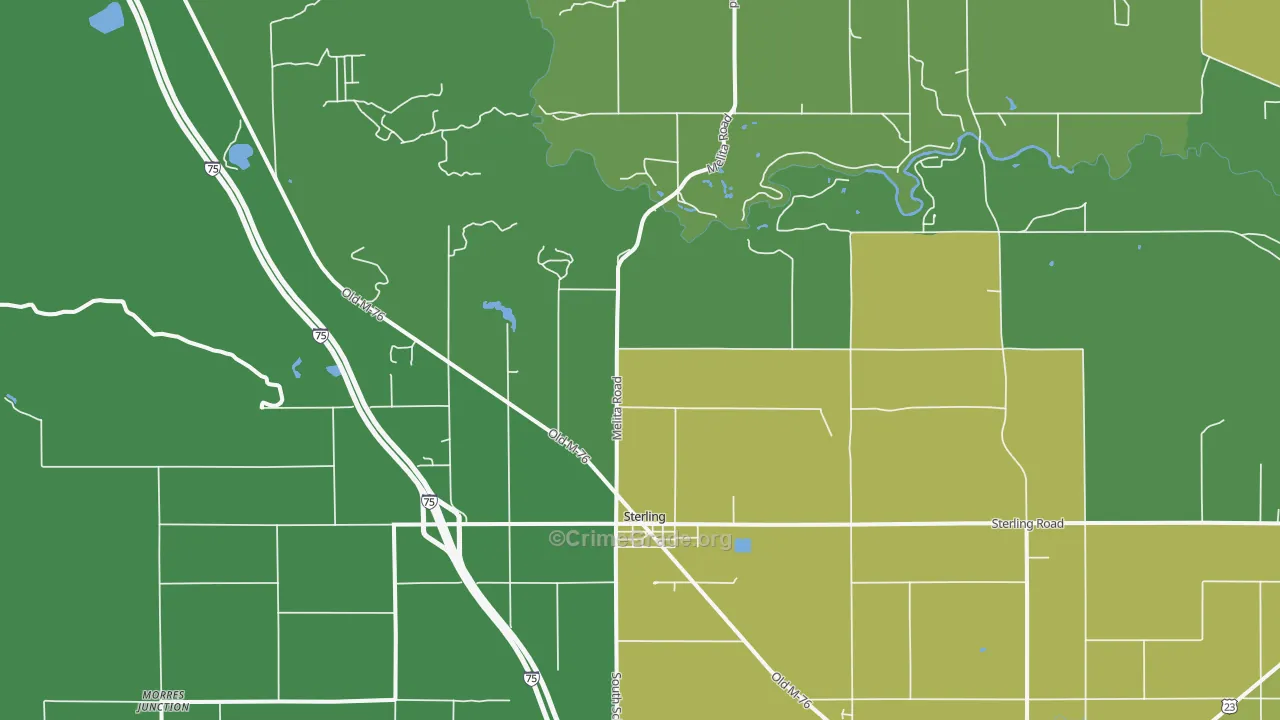 Sterling, MI Map of Drug-Related Crime Rates